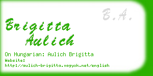 brigitta aulich business card